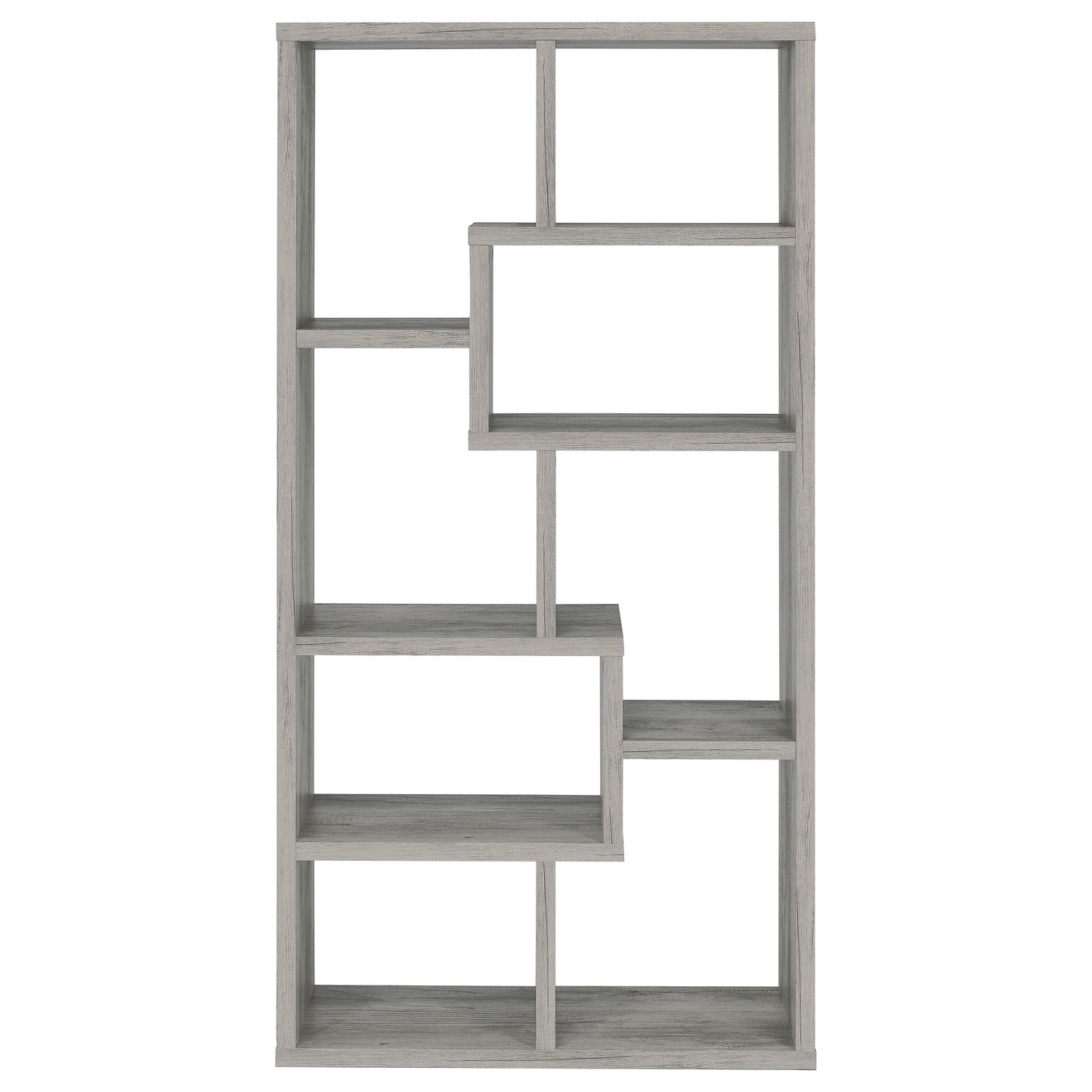 Theo 71-inch 7-shelf Bookshelf Grey Driftwood