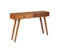 Load image into Gallery viewer, Lotus 2-drawer Wood Entryway Console Table Natural Brown
