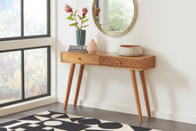Load image into Gallery viewer, Lotus 2-drawer Wood Entryway Console Table Natural Brown
