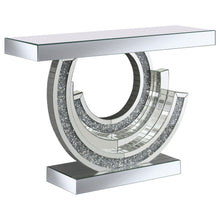 Load image into Gallery viewer, Imogen Sculptural Mirrored Entryway Console Table Silver

