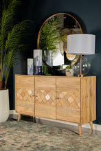 Load image into Gallery viewer, Alyssum 3-door Mango Wood Accent Cabinet Natural
